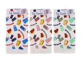 3PK VELOUR PRINTED TEA TOWEL