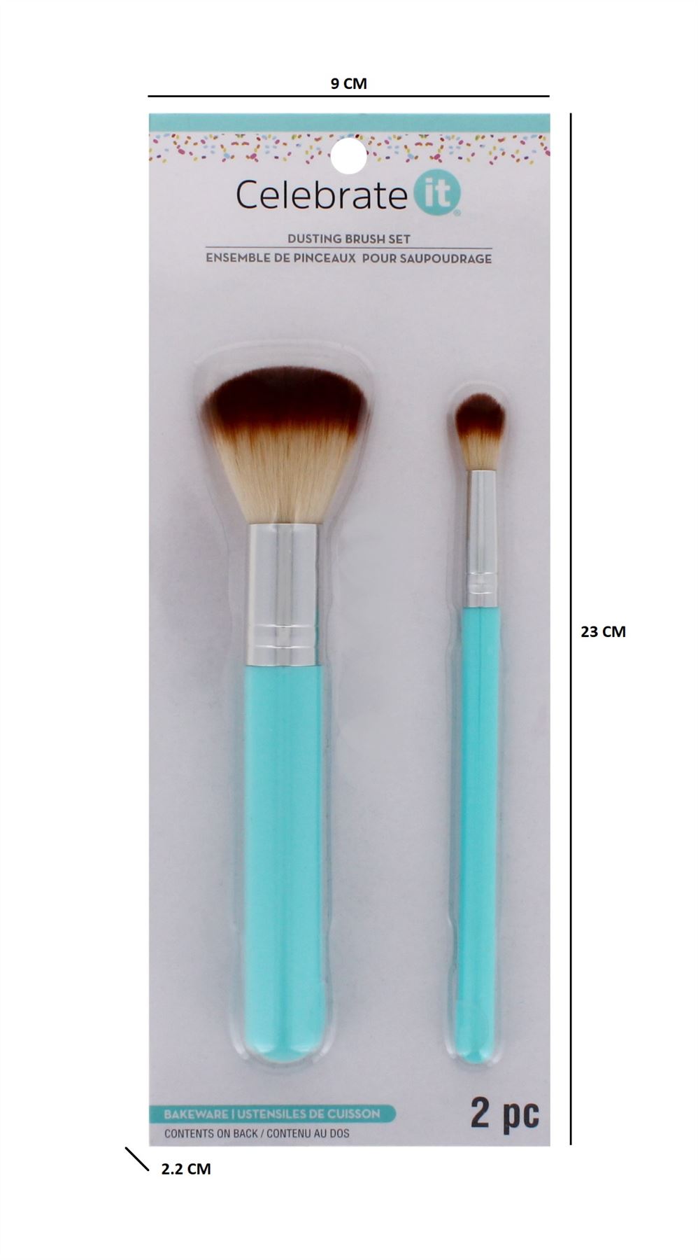 2PC FONDANT DUSTING BRUSH SET