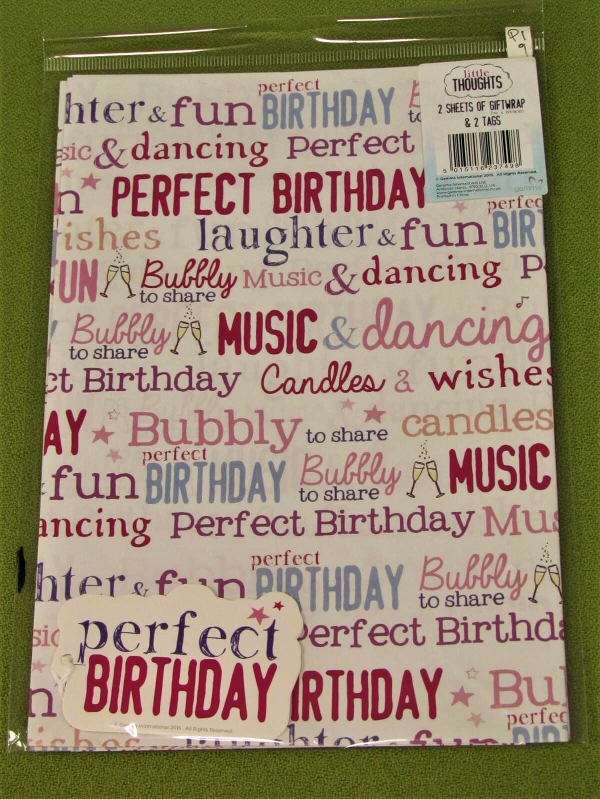 LITTLE THOUGHTS-GIFT PACK-2 WRAP & 2TAGS-PERFECT