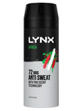 150ML LYNX DEODORANT & BODY SPRAY - 72 HOUR - AFRICA