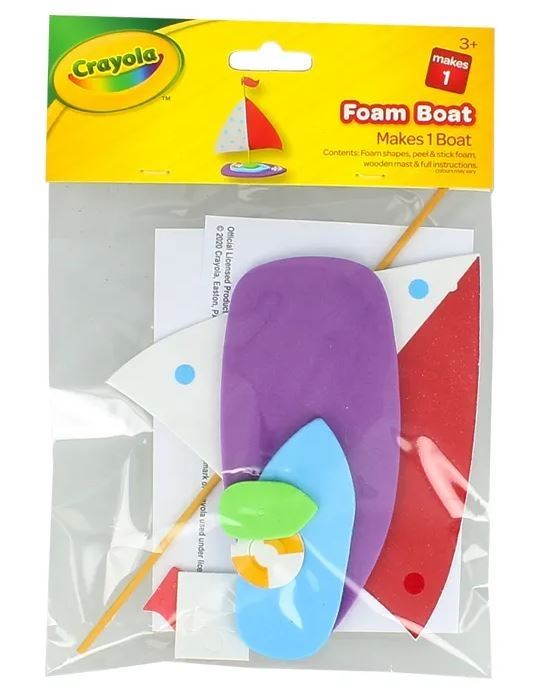 ASSORTED CRAYOLA FOAM BOAT KIT