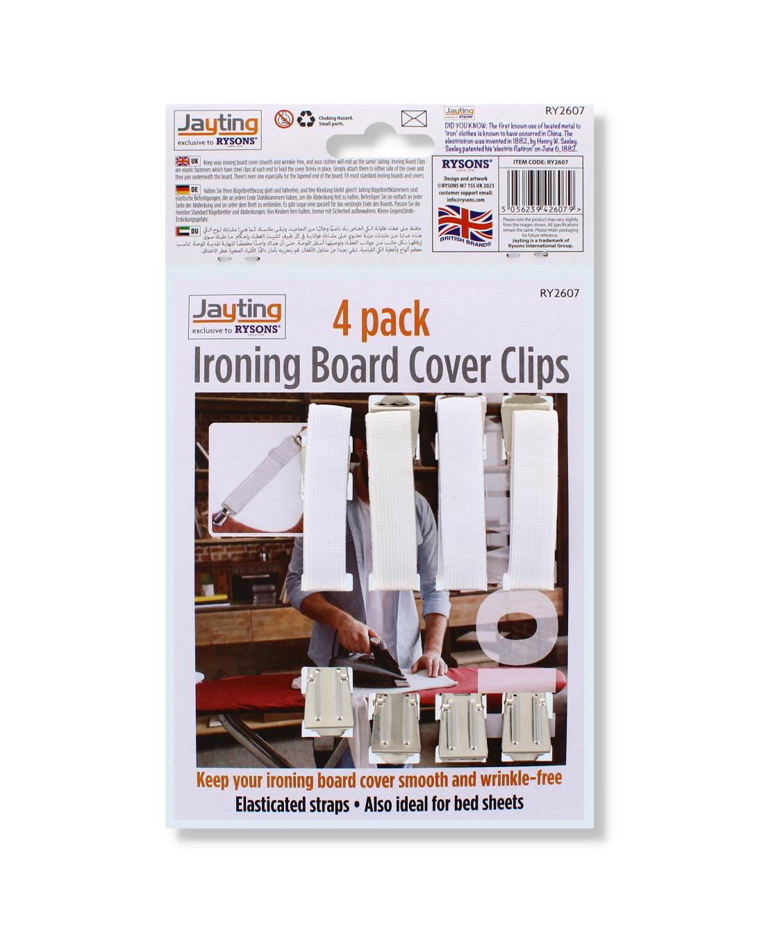4PK IRONING BOARD COVER CLIPS