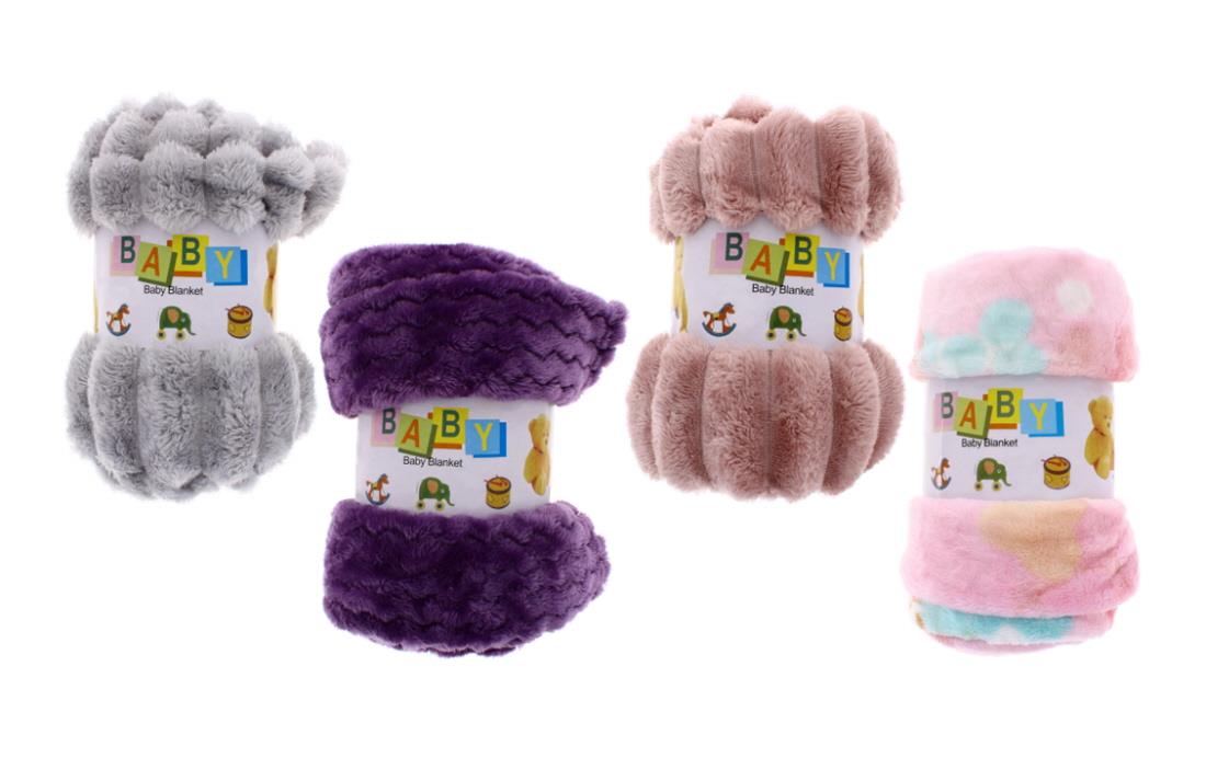 BABY BLANKET ASSORTED 39.4'' X 27.6''
