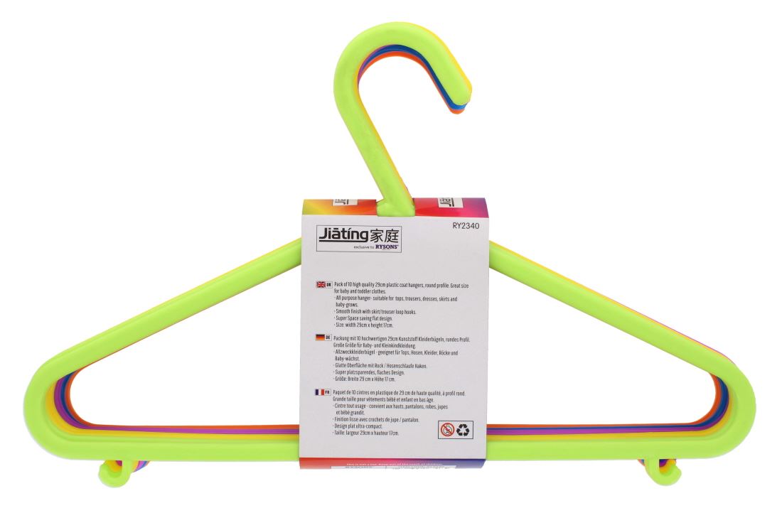 10PC CHILDREN CLOTHES HANGERS ASSORTED