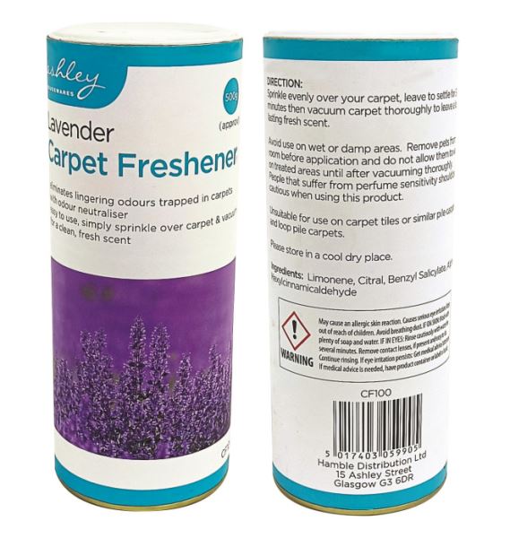 ASHLEY LAVENDER CARPET FRESHENER 500G