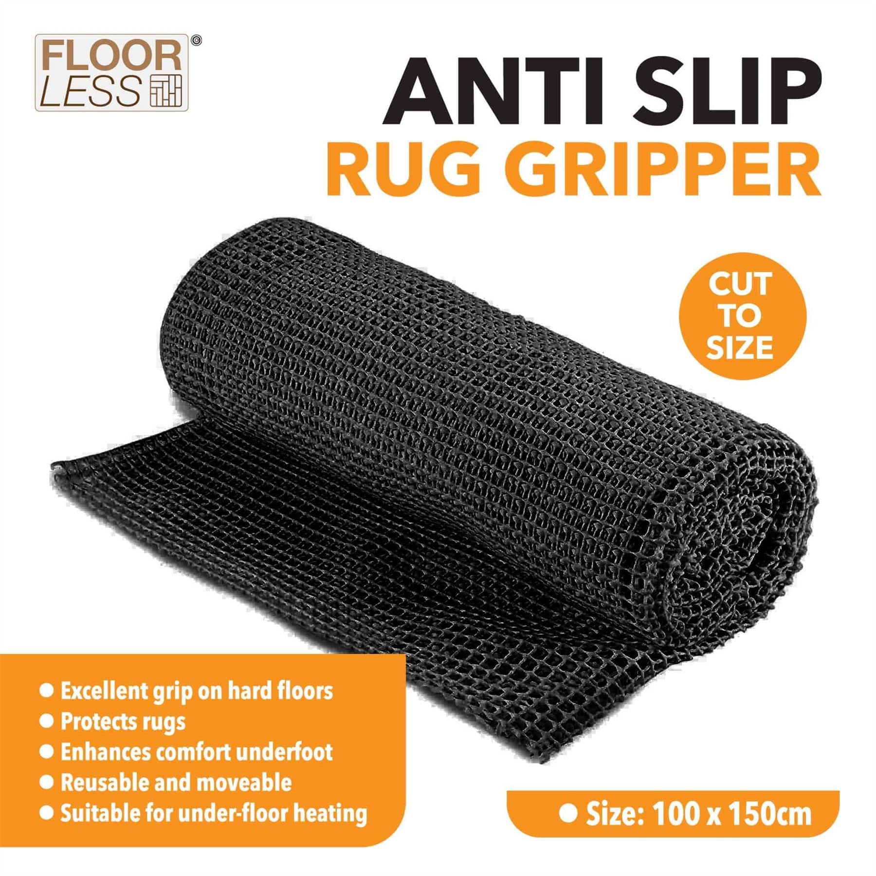 200G ANTI SLIP RUG MAT BLACK