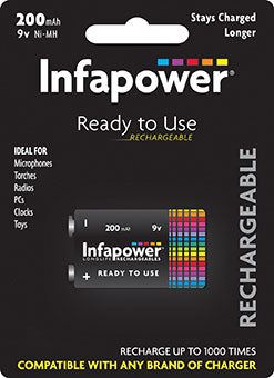 Infapower 9v 200mAh (1) Ni-Mh