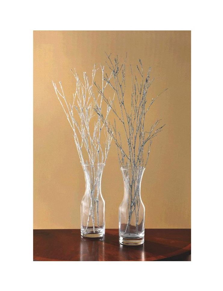 4PC GLITTERING BRANCHES WHITE 24"