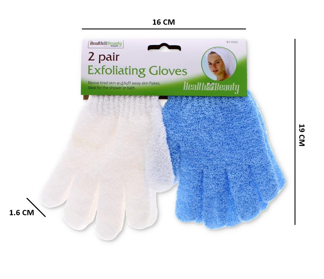 2 PAIR EXFOLIATING GLOVES