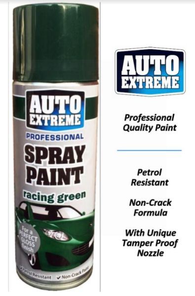 400ML SPRAY PAINT FOR PERFECT GLOSS FINISH RACING GREEN