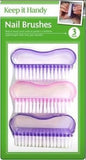 3PK KEEP IT HANDY NAIL BRUSHES