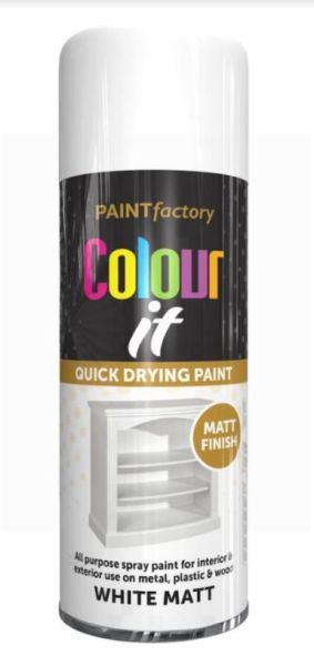 400ML QUICK DRYING PAINT W/ MATT FINISH WHITE MATT