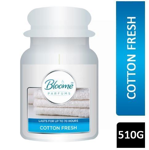 510G GLASS CANDLE LARGE COTTON FRESH