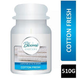 510G GLASS CANDLE LARGE COTTON FRESH