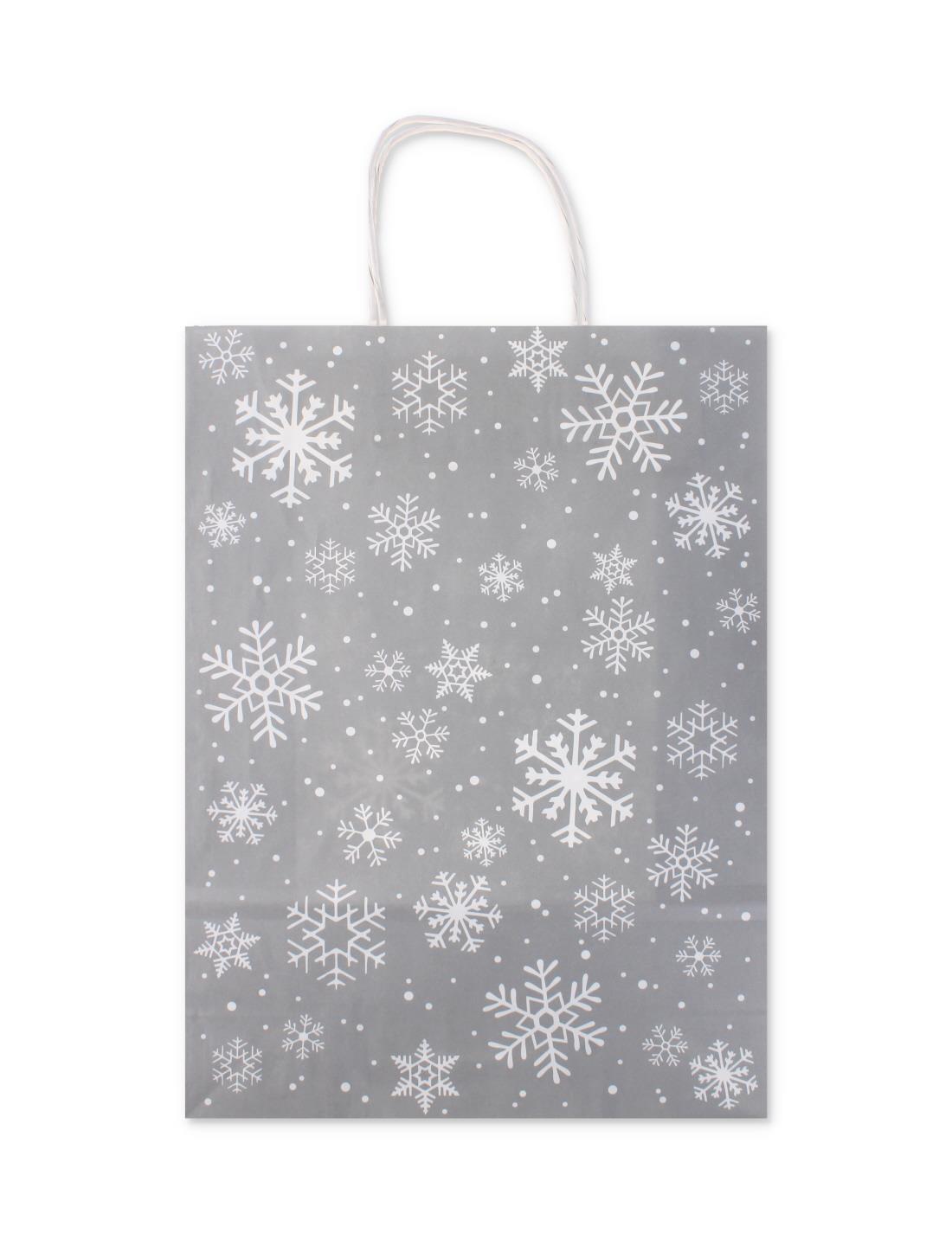 PAPER GIFT BAGS SNOW FLAKE LARGE