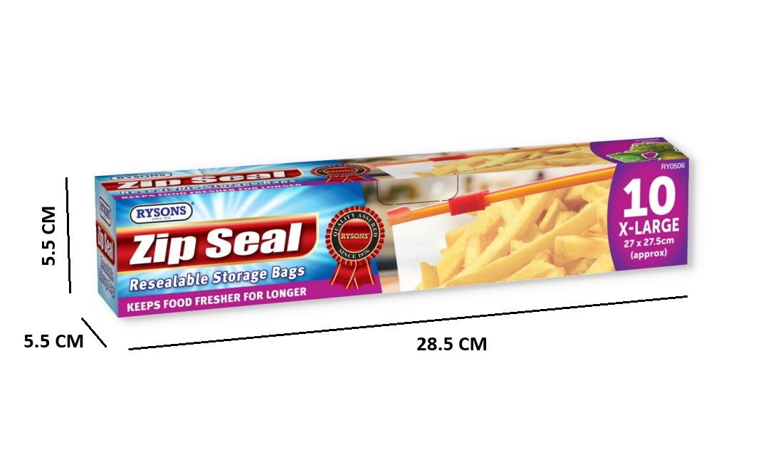10PC JUMBO SLIDER STORAGE BAGS