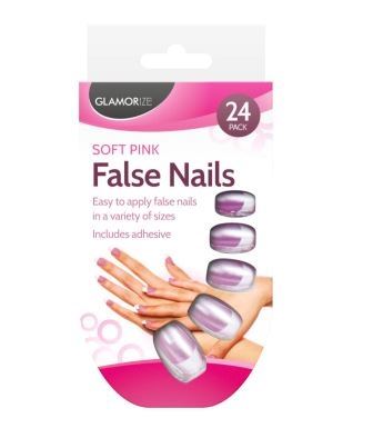 24PK GLAMORIZE SOFT PINK FALSE NAILS