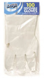 100PK MULTI-PURPOSE DISPOSABLE GLOVES CLEAR