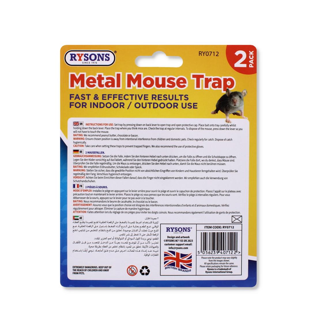 2 PK METAL MOUSE TRAP SMALL