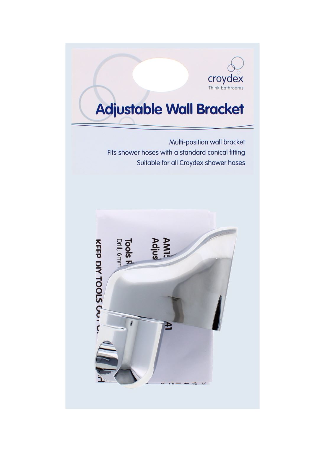 CROYDEX  MULTI  WALL BRACKET SHOWER HOSE