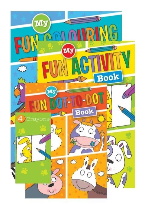 COLOURING ACTIVITY PACK WITH CRAYONS