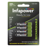 Infapower AAA 650mAh (4) Ni-Mh