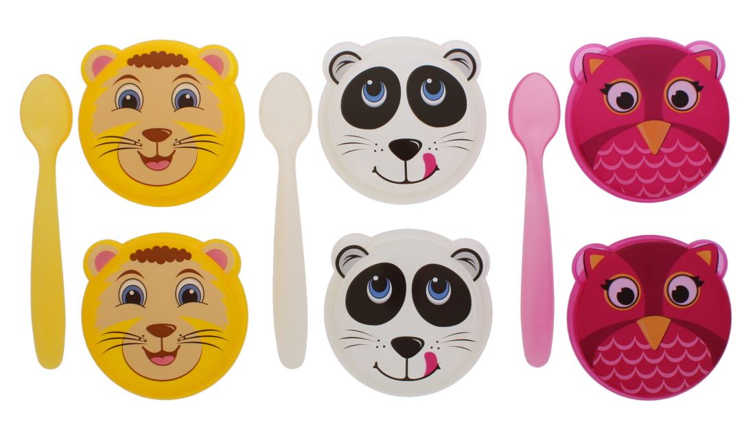 2PC ASSORTED KIDS SNACK CONTAINERS