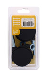 50MM CASTOR SWIVEL STEM BLACK HOODED