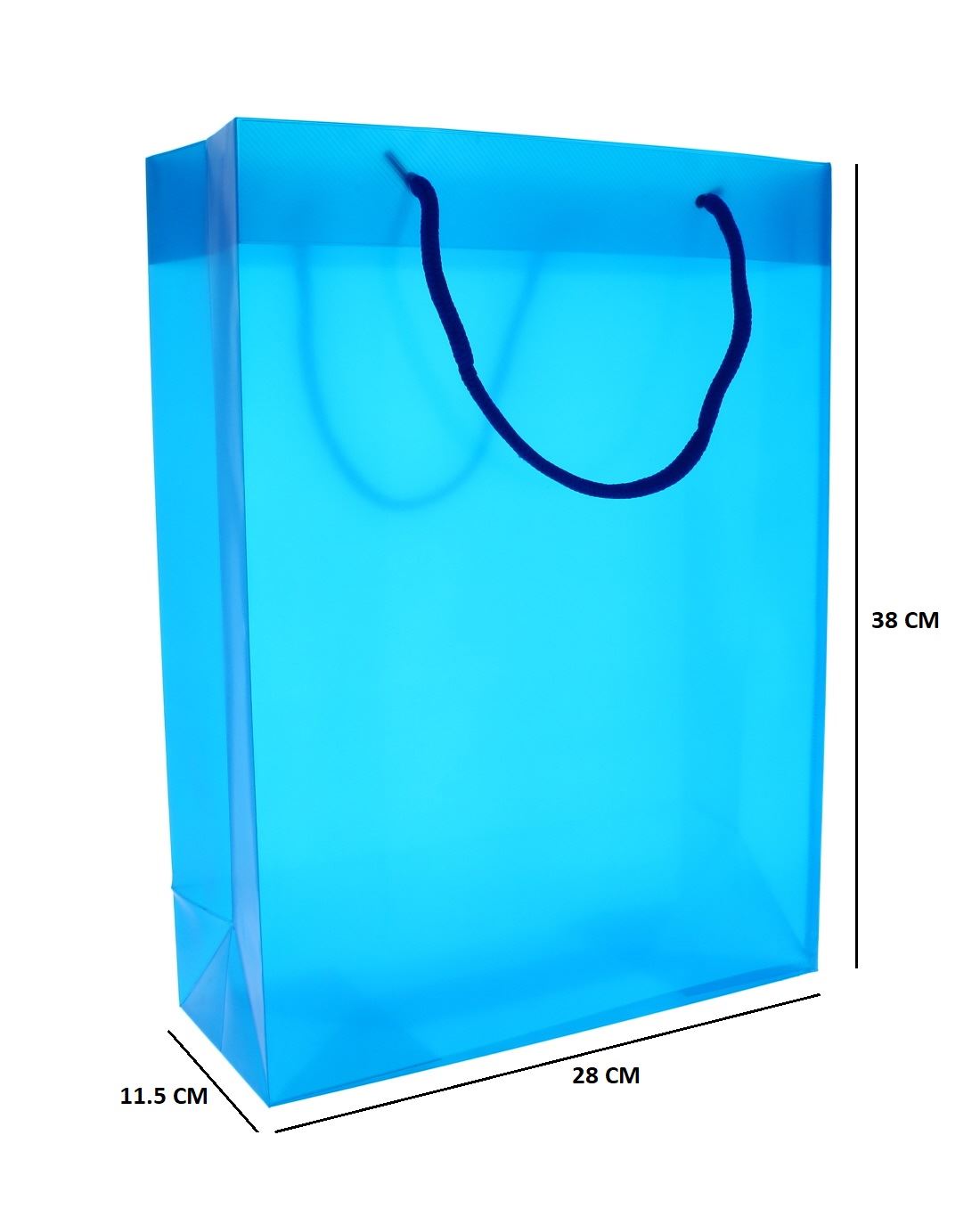 GIFT BAG PP LARGE ROPE HANDLED ROYAL BLUE