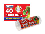 RYSONS 40 HANDY BAGS ROLL W/TIE HANDLES