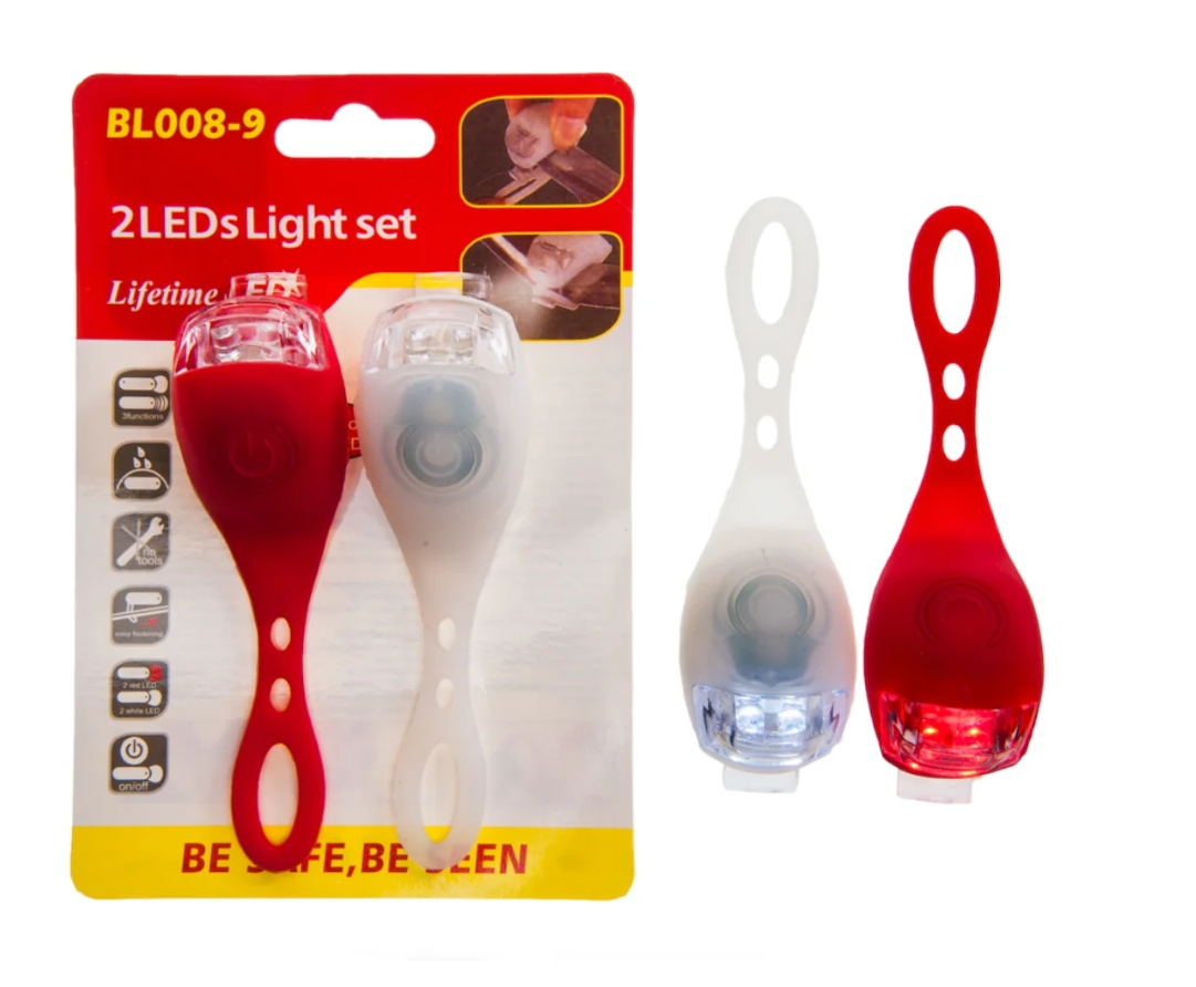 Quality Way Silicone Bike Light 2 pack
