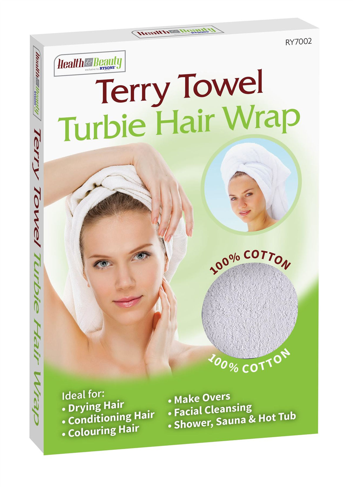 ASSORTED COLOUR TERRY TOWELLING HAIR WRAPS