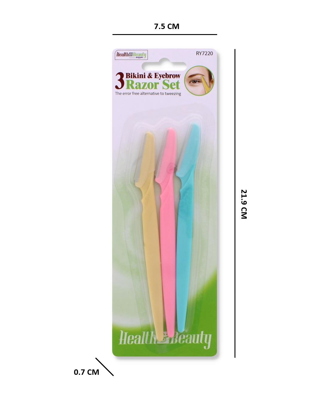 3PK RAZOR SET BIKINI & EYEBROW
