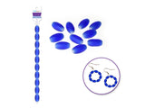 GLASS BEADS 12.7 CM MATTE STRAND REGAL BLUE