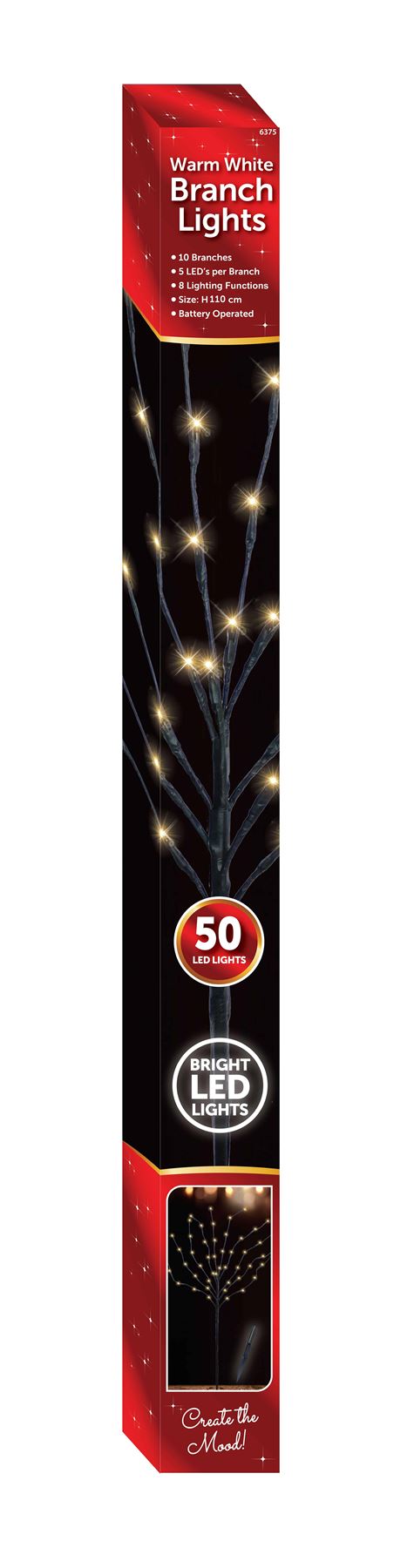 50L INDOOR BLACK LED TREE