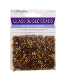 GLASS BUGLE BEADS COLA MIX