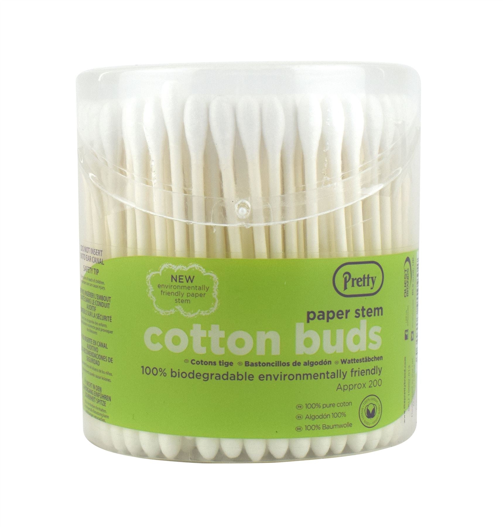 200PK COTTON BUDS PAPER STEM