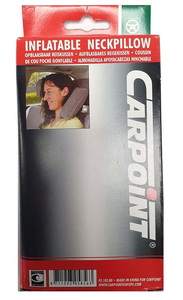 INFLATABLE TRAVEL NECK PILLOW W/CASE