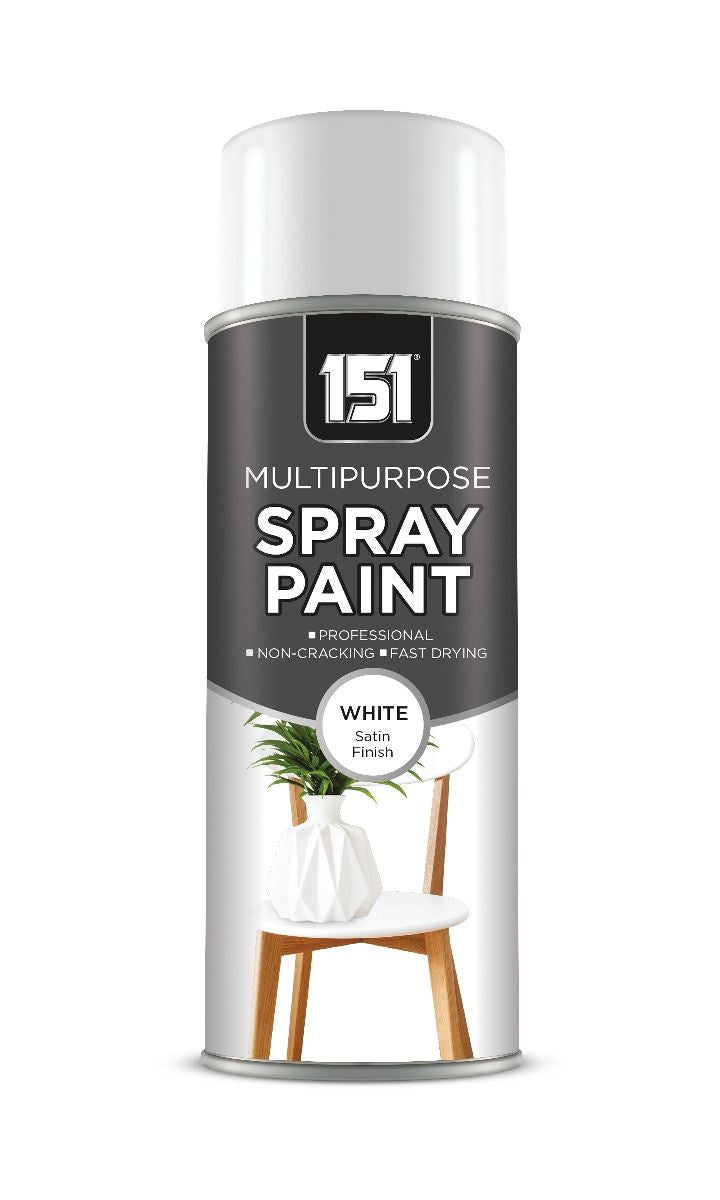 151 MULTIPURPOSE SPRAY PAINT WHITE SATIN FINISH 400ML