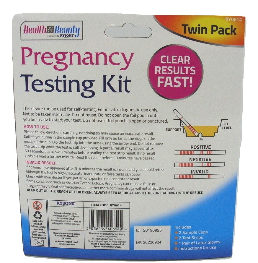 PREGNANCY TESTING KIT TWIN PACK