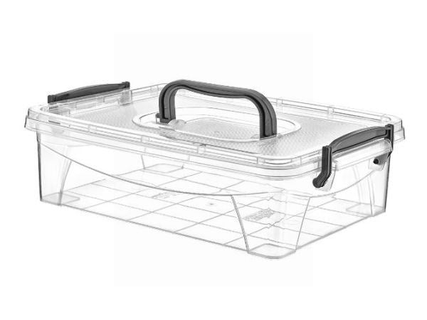 PLASTART 5L RECTANGULAR STORAGE CONTAINER WITH CARRY HANDLE