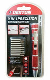DEKTON 9IN1 PRECISION SCREWDRIVER SET
