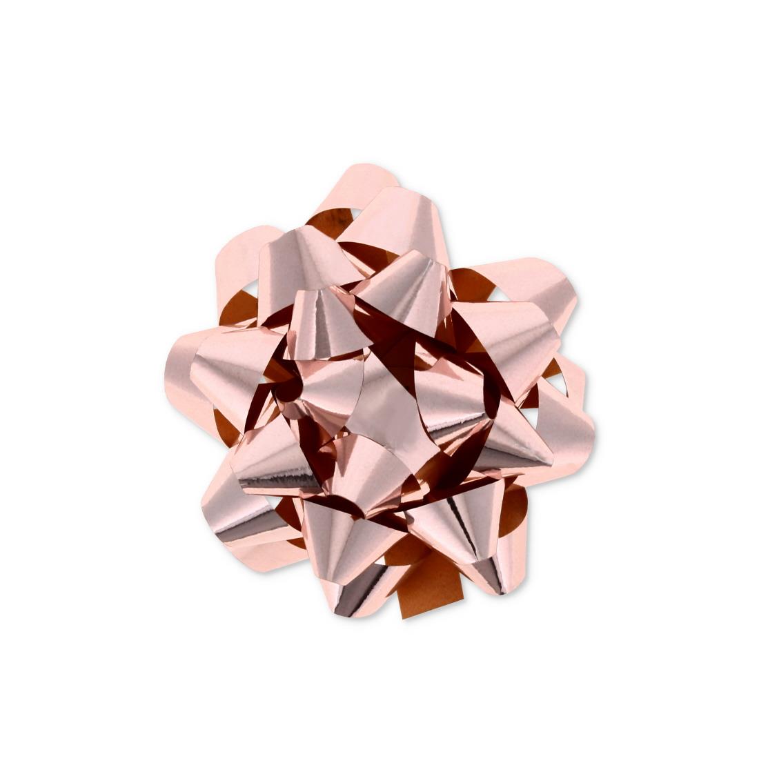ROSE GOLD METALLIC SHINE GIFT BOW 6.3CM