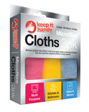 3PK- BUZZ MICROFIBRE CLEANING CLOTHS