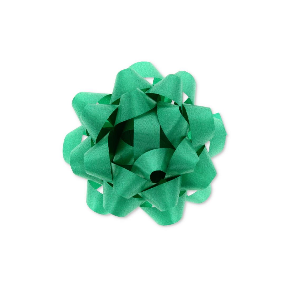GREEN MATT SHINE GIFT BOW 6.3CM