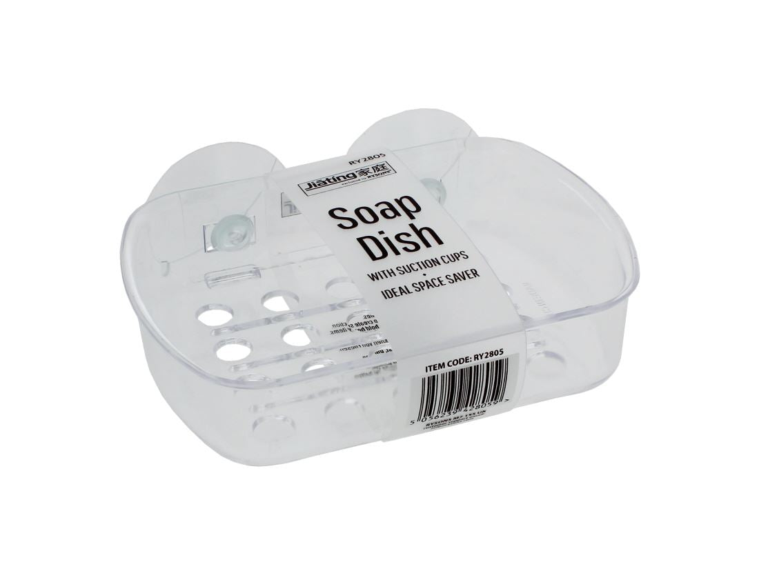 SUCTION SOAP DISH CLEAR