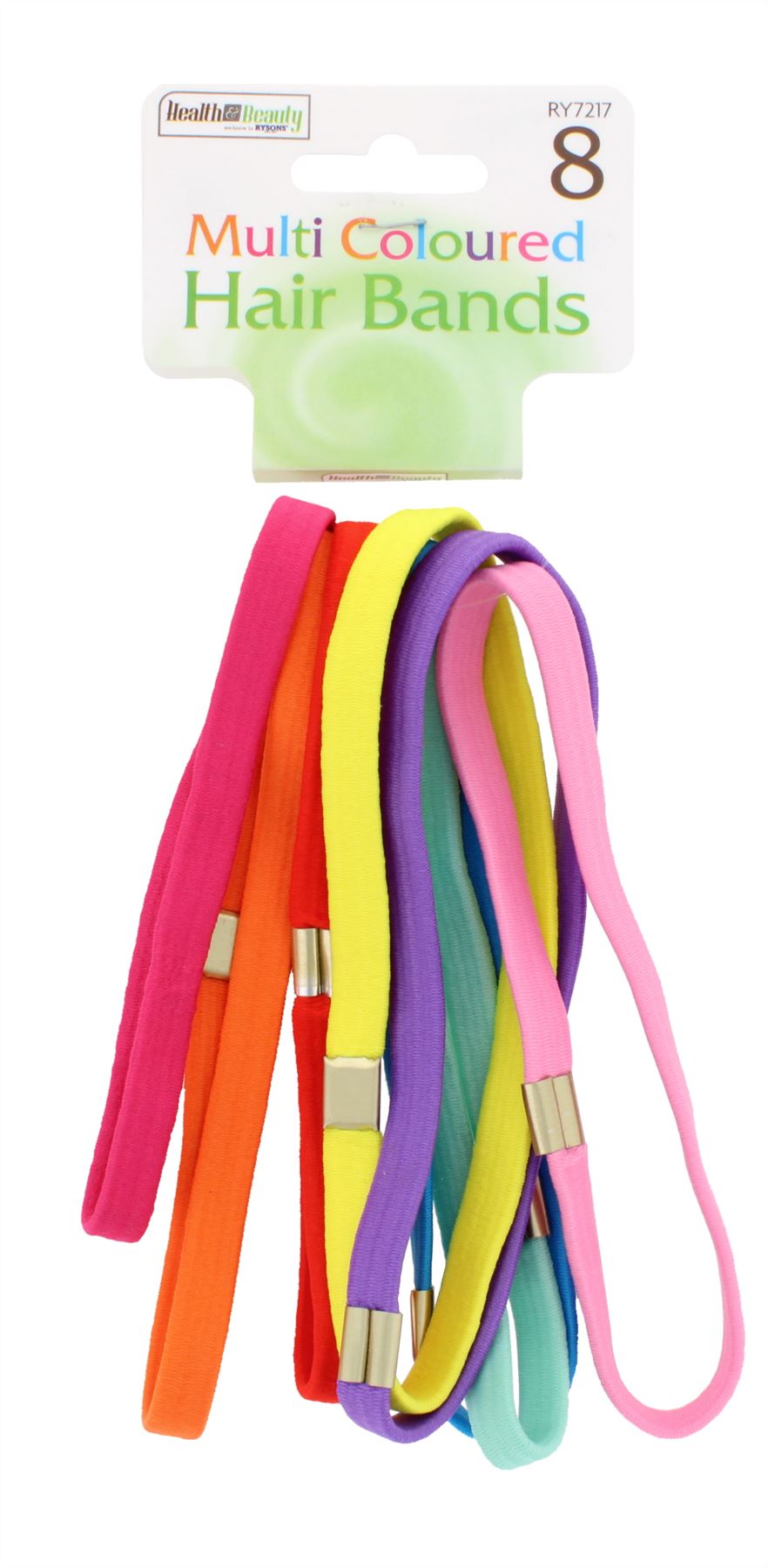 8PK MULTI COLOURED HAIR BANDS