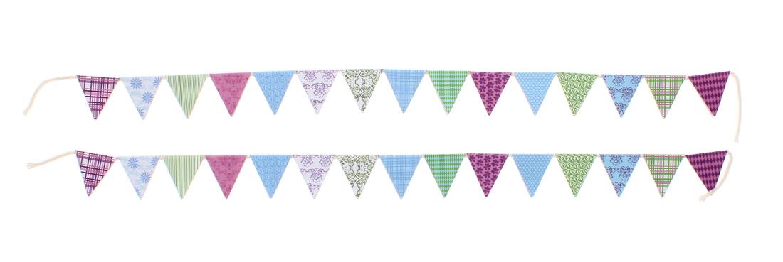 2PK MINI PENNANT FLAGS VINTAGE VARIETY