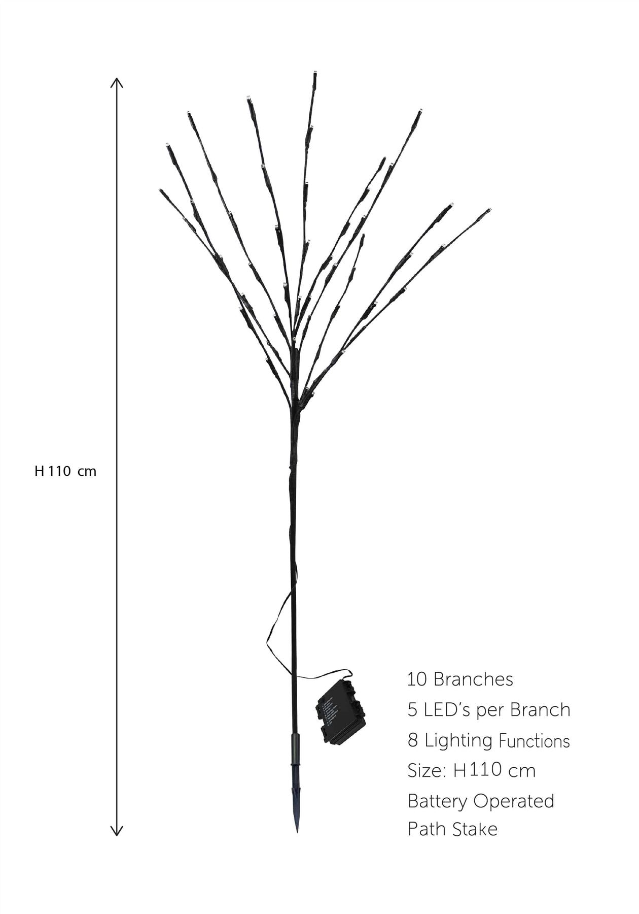 50L INDOOR BLACK LED TREE