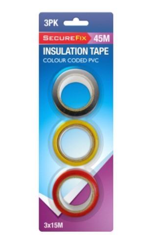 30PK- COLOUR CODED PVC INSULATION TAPE - 10M